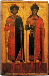 Santos Boris y Gleb, mediados del siglo XIV