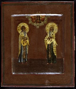 Santos Gurias de Kazán y Varsonofius de Tver, siglo XVII de Anonymous Russian icon painter