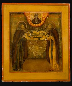 Santos Zosima y Savvatiy de Solovki, finales del siglo XVIII de Anonymous Russian icon painter