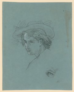 Cabeza de joven con sombrero de Anselm Feuerbach