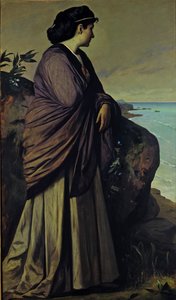 En la orilla del mar, Ifigenia moderna, 1875 de Anselm Feuerbach