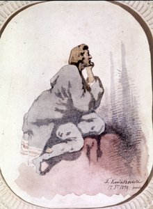 Retrato de Frédéric Chopin (1810-1849), compositor polaco. Acuarela de Kwiatkowski. de Antar Teofil Kwiatowski