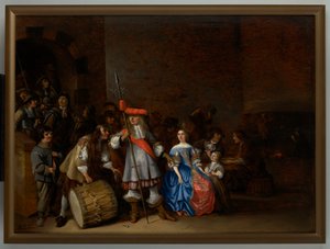 Escena de guardia (óleo sobre tabla)