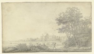Vista de Huis ter Nieuburch, Rijswijk, visto desde el este de Anthonie Jansz. van der Croos