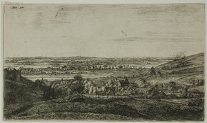 Una ciudad en un valle de Anthonie Waterloo