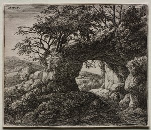 Cuatro Paisajes: La Roca Perforada de Anthonie Waterloo