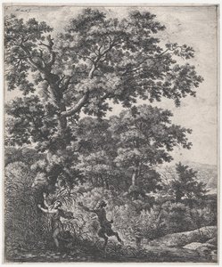 Paisaje con Pan y Siringa, siglo XVII de Anthonie Waterloo
