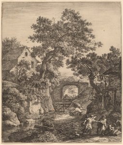 Paisaje con la circuncisión del hijo de Moisés de Anthonie Waterloo