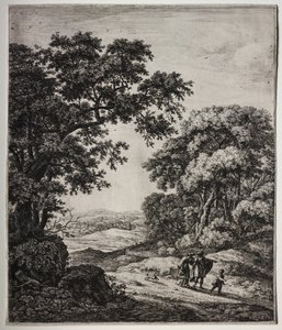 Seis Grandes Paisajes Verticales con Escenas del Antiguo Testamento de Anthonie Waterloo