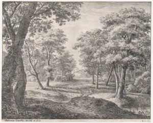 El camino a través del bosque, siglo XVII de Anthonie Waterloo