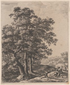 Venus y Adonis, siglo XVII de Anthonie Waterloo