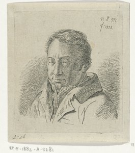 hombre con los ojos cerrados de Anthonie Willem Hendrik Nolthenius de Man