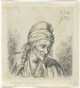 Anciana a la derecha de Anthonie Willem Hendrik Nolthenius de Man