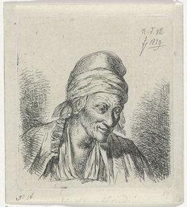 Anciana a la derecha de Anthonie Willem Hendrik Nolthenius de Man