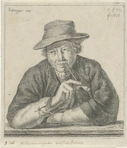 fumador Piscicultor de Schevingsche (título sobre el objeto) de Anthonie Willem Hendrik Nolthenius de Man
