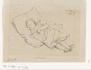 Niño dormido sobre una almohada