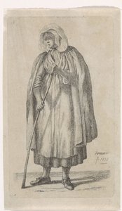Mujer con capa y bastón de Anthonie Willem Hendrik Nolthenius de Man