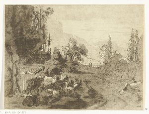 Paisaje montañoso de Anthonie van den Bos