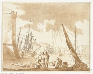 Vista del puerto de Anthonie van den Bos