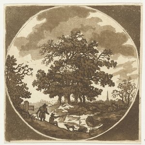 Paisaje con pescador de Anthonie van den Bos