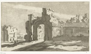 Ruinas del Gran Salón de las Termas de Caracalla, Roma de Anthonie van den Bos