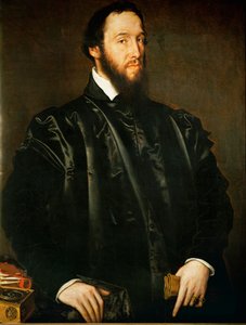 Antoine Perrenot de Granvella, cardenal, ministro principal de Margarita de Parma, gobernador de los Países Bajos ... (óleo sobre madera de roble)