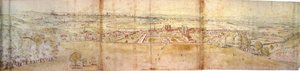 Palacio de Greenwich y Londres desde la colina de Greenwich, c.1544