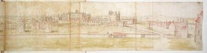Palacio de Hampton Court desde el norte, c.1544