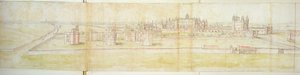 Palacio de Hampton Court desde el norte, c.1544