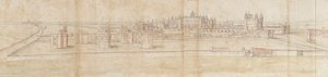 Palacio de Hampton Court desde el Norte, c1550-1560