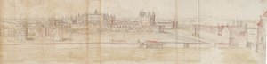 Palacio de Hampton Court desde el Norte, c. 1550-1560