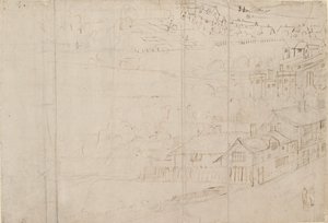 Panorama de Londres visto desde Southwark: Bankside, 1554 de Anthonis van den Wyngaerde
