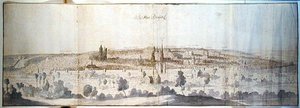Vista panorámica de Bruselas de Anthonis van den Wyngaerde