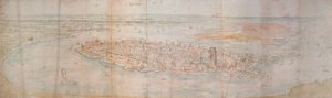 Vista panorámica de Dordrecht desde un punto elevado al oeste de Anthonis van den Wyngaerde