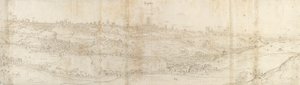 Vista panorámica de Segovia desde el este, c1550-1560 de Anthonis van den Wyngaerde