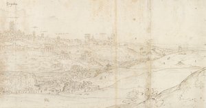 Vista panorámica de Segovia desde el este, c. 1560-1570