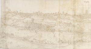 Vista panorámica de Segovia desde el este, c. 1560-1570 de Anthonis van den Wyngaerde