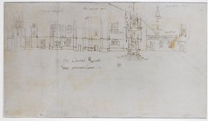 El patio de la fuente, Palacio de Hampton Court, c.1544 de Anthonis van den Wyngaerde