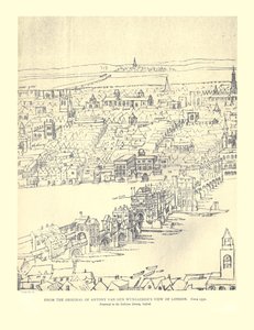 Vista de Londres de Van Den Wyngaerde, c1550, 1886