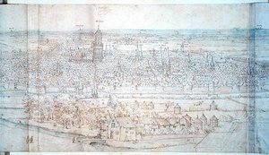 Vista de Utrecht de Anthonis van den Wyngaerde