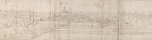 Vista del Palacio de Cantecroy cerca de Amberes y el campo circundante, 1557-58 de Anthonis van den Wyngaerde