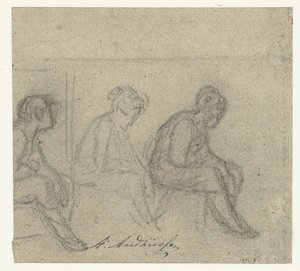Tres estudios de una mujer sentada de Anthony Andriessen