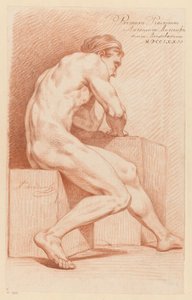 Desnudo masculino sentado, visto de lado (1er premio 1772) de Anthony Andriessen