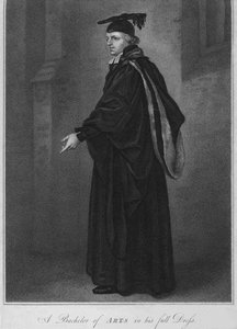 Un licenciado en artes con su traje completo, 1796 de Anthony Cardon