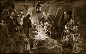 La muerte de Nelson, 1805, ilustración de 