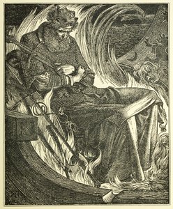 Muerte del Rey Warwulf, pub. 1915 de Anthony Frederick Augustus Sandys