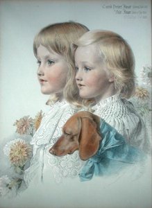 Retrato de Conrad y Violet Flower de Anthony Frederick Augustus Sandys