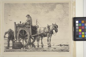 Recolectores de algas (litografía)
