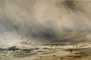 Castillo de Bambourough, 1852 de Anthony Vandyke Copley Fielding