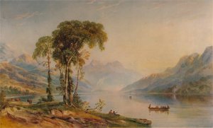 Ben Venue desde Loch Achray, 1840, 1935 de Anthony Vandyke Copley Fielding